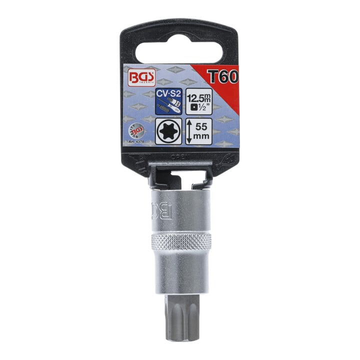 BGS Douille à embouts 12,5 mm (1/2") profil T (pour TX) T60