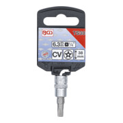 BGS Douille à embouts 6,3 mm (1/4") profil TS (pour TX Plus) avec perçage TS30-3