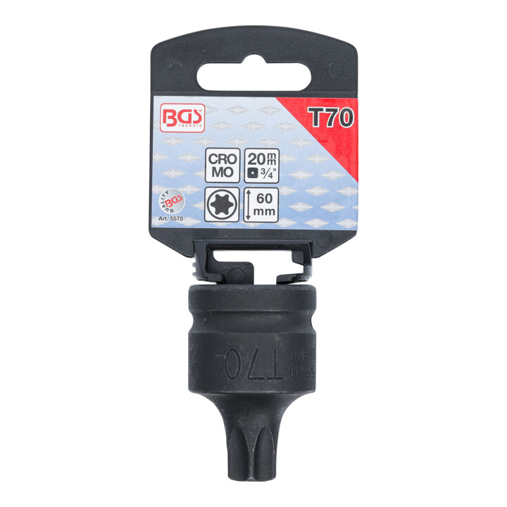 BGS Douille à embouts de puissance 20 mm (3/4") Profil T (pour TX) T70
