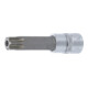 BGS Douille à embouts longueur 100 mm 12,5 mm (1/2") profil T (pour TX) avec perçage T80-1