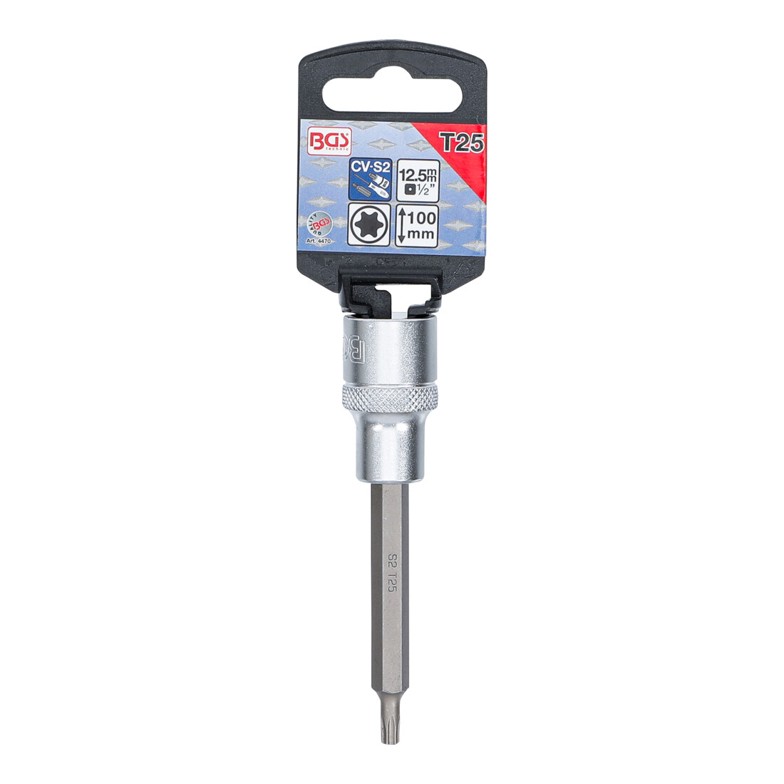 BGS Douille à embouts longueur 100 mm 12,5 mm (1/2") profil T (pour TX) T25