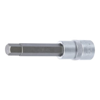 BGS Douille à embouts longueur 100 mm 12,5 mm (1/2") six pans intérieurs 11 mm