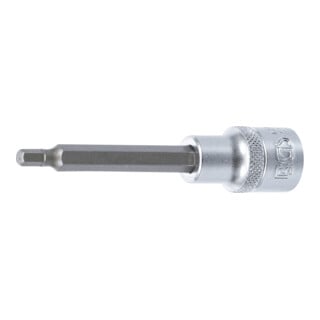 BGS Douille à embouts, longueur 100 mm, 12,5 mm (1/2") six pans intérieurs 5 mm