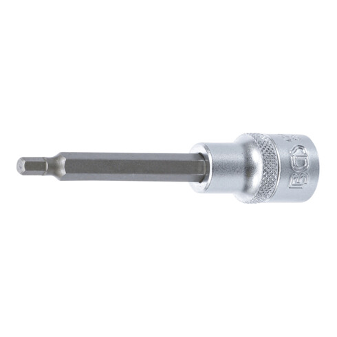 BGS Douille à embouts, longueur 100 mm, 12,5 mm (1/2") six pans intérieurs 5 mm
