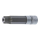 BGS Douille à embouts longueur 110 mm 12,5 mm (1/2") profil T (pour TX) avec perçage T100-1