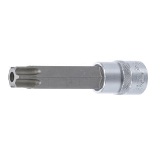 BGS Douille à embouts longueur 110 mm 12,5 mm (1/2") profil T (pour TX) avec perçage T80