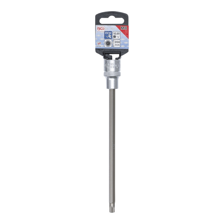 BGS Douille à embouts longueur 200 mm 12,5 mm (1/2") denture multiple intérieure (pour XZN) M8