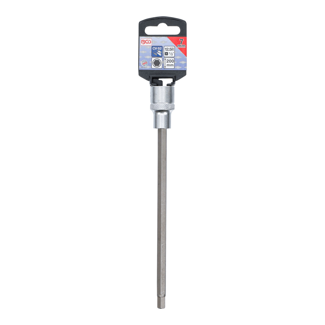 BGS Douille à embouts longueur 200 mm, 12,5 mm (1/2") six pans intérieurs 7 mm