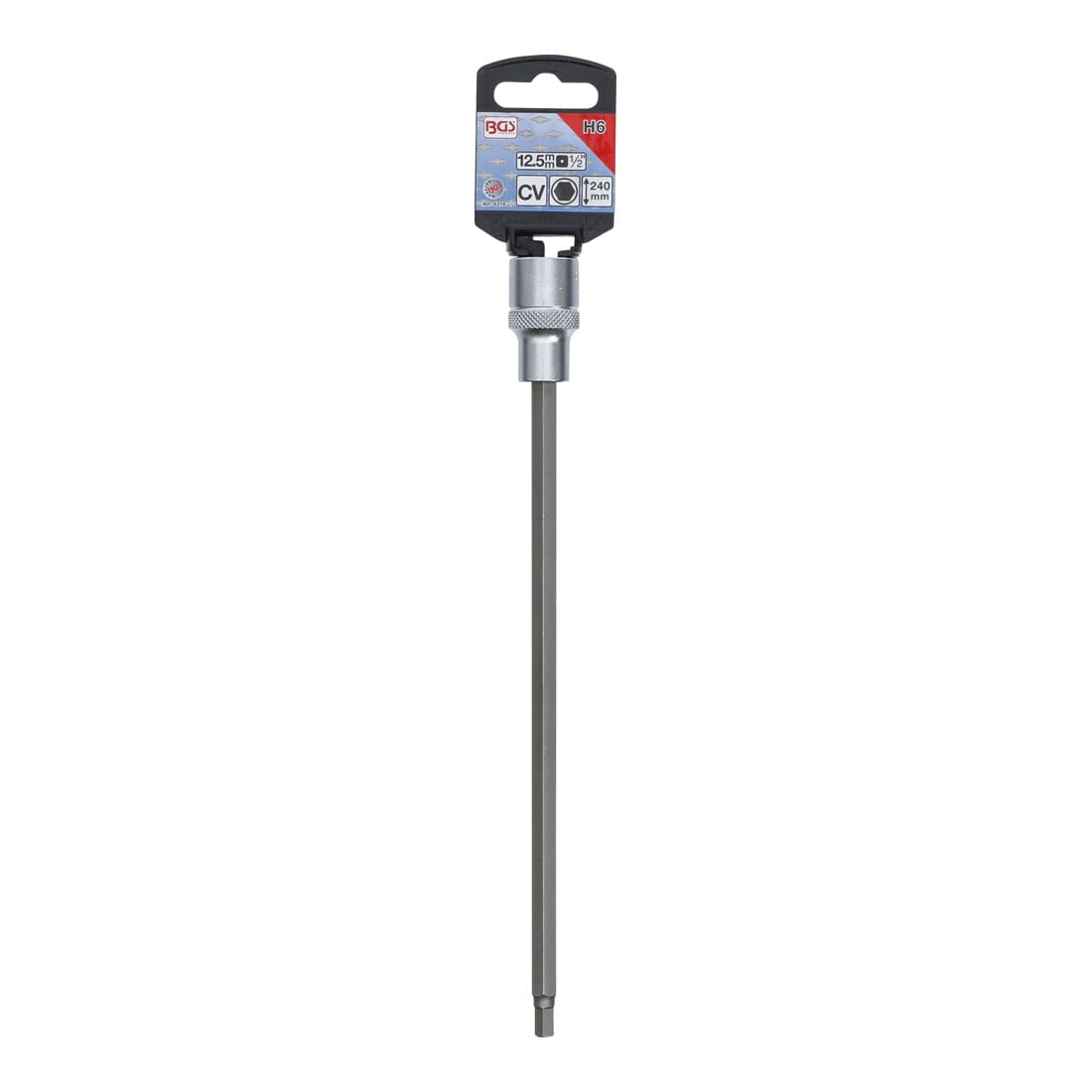 BGS Douille à embouts, longueur 240 mm, 12,5 mm (1/2") six pans intérieurs 6 mm