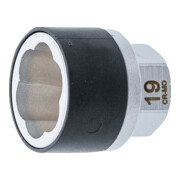 BGS Douille à empreinte spirale / extracteur de vis, entraînement hexagonal extérieur 19 mm, I 19 mm