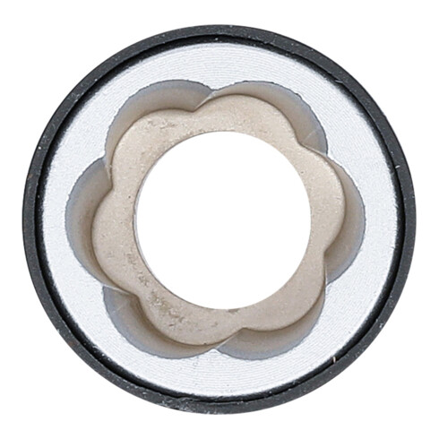 BGS Douille à empreinte spirale / extracteur de vis, entraînement hexagonal externe 17 mm, clé 17 mm