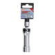 BGS Douille articulée à bougie douze pans avec ressort de retenue 18 mm