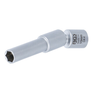 BGS Douille articulée pour bougies de préchauffage et d’allumage, entraînement carré intérieur 10 mm (3/8"), clé 10 mm