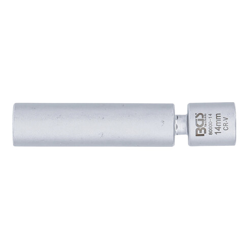 BGS Douille articulée pour bougies de préchauffage et d’allumage, entraînement carré intérieur 10 mm (3/8"), clé 14 mm