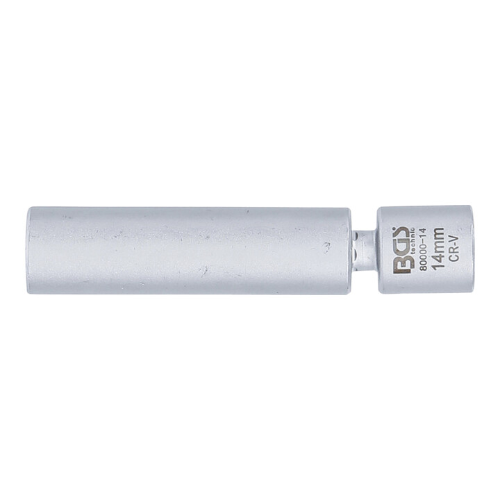 BGS Douille articulée pour bougies de préchauffage et d’allumage, entraînement carré intérieur 10 mm (3/8"), clé 14 mm