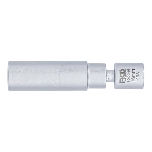 BGS Douille articulée pour bougies de préchauffage et d’allumage, entraînement carré intérieur 10 mm (3/8"), clé 16 mm