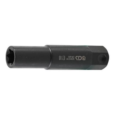 BGS Douille de clé à douilles, profil E, extra longue 22 mm E18