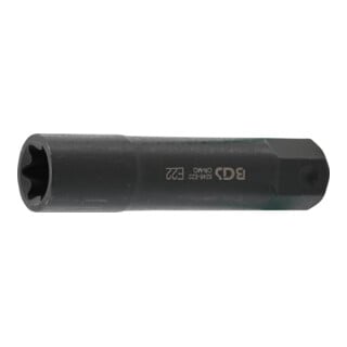 BGS Douille de clé à douilles, profil E, extra longue 22 mm E22