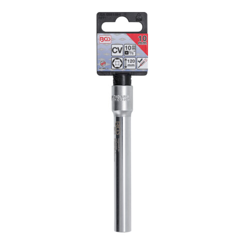 BGS Douille, hexagonale, extra longue transmission par carré femelle 10 mm (3/8") 10 mm