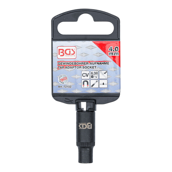 BGS Douille porte-filière, 6,3 mm (1/4"), 4,0 mm