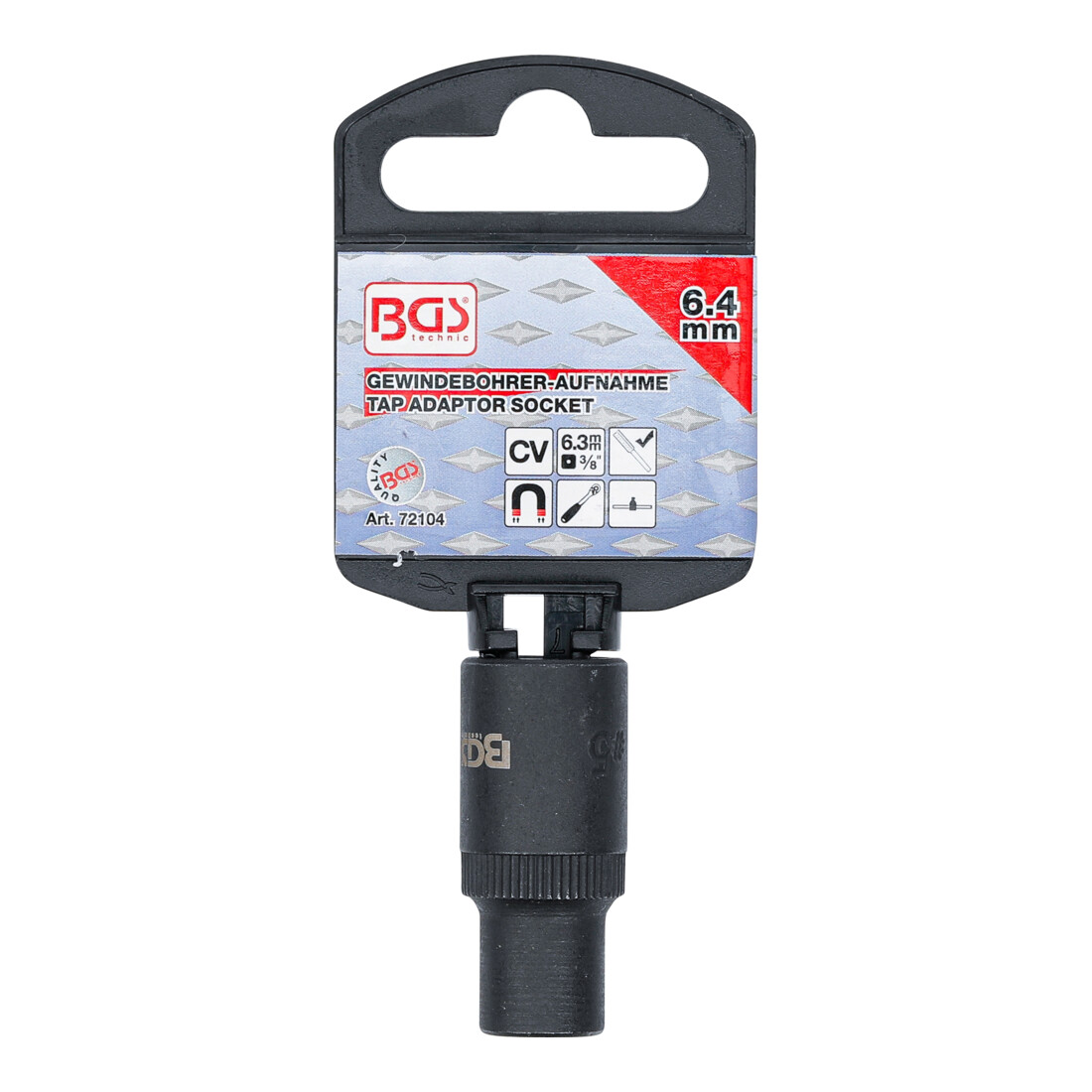 BGS Douille porte-tarauds, 10 mm (3/8"), 6,4 mm