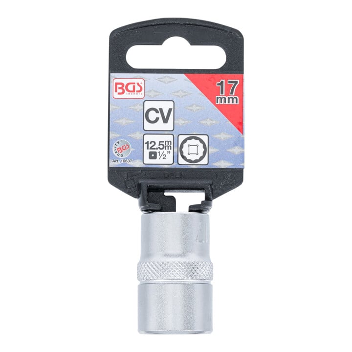 BGS Douille pour clé, douze pans 12,5 mm (1/2") 17 mm