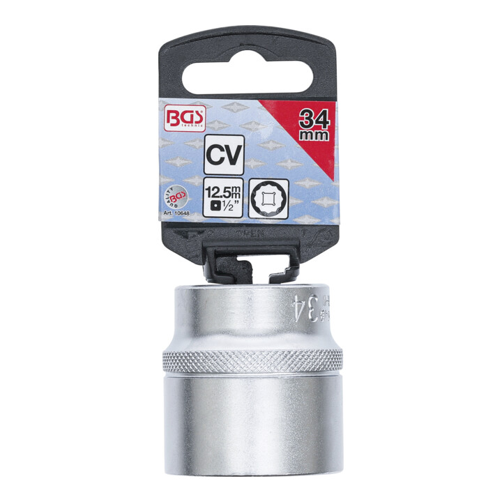 BGS Douille pour clé, douze pans 12,5 mm (1/2") 34 mm