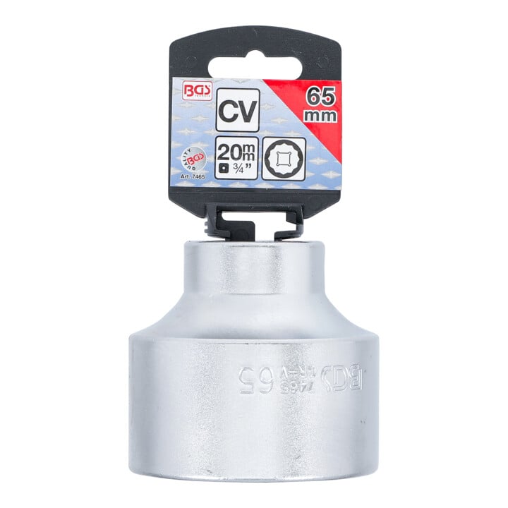 BGS Douille pour clé, douze pans 20 mm (3/4") 65 mm