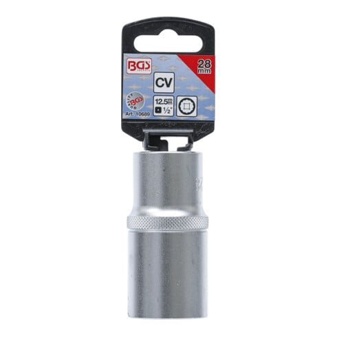 BGS Douille pour clé, douze pans, longue 12,5 mm (1/2") 28 mm