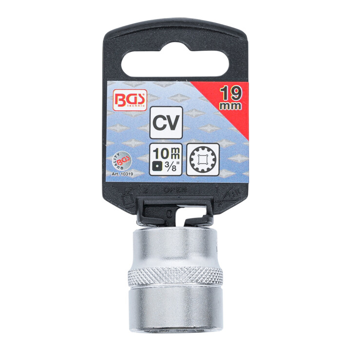 BGS Douille pour clé, Gear Lock 10 mm (3/8") 19 mm