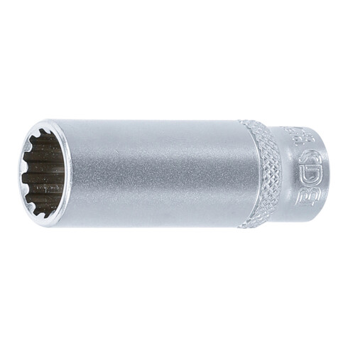 BGS Douille pour clé, Gear Lock, longue 6,3 mm (1/4") 12 mm