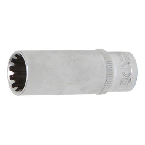 BGS Douille pour clé, Gear Lock, longue 6,3 mm (1/4") 12 mm