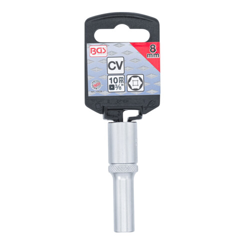 BGS Douille pour clé, six pans, longue 10 mm (3/8") 8 mm