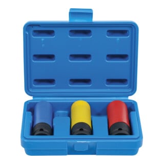 BGS Douilles à choc avec protection ulra-fin 12,5 mm (1/2") 17/19/21 mm 3 pièces