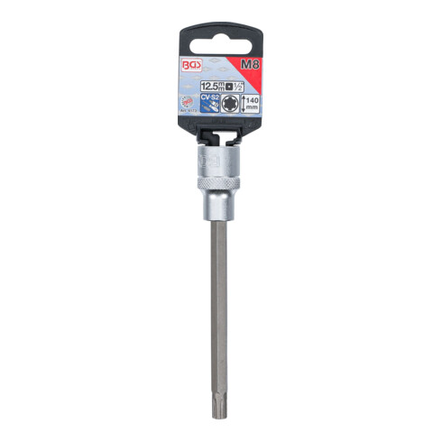 BGS Douilles à embouts longueur 140 mm 12,5 mm (1/2") profil cannelé (pour RIBE) M8