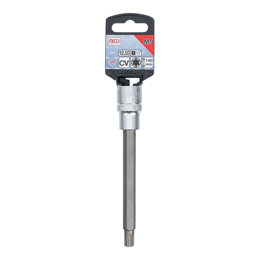 BGS Douilles à embouts longueur 140 mm 12,5 mm (1/2") profil cannelé (pour RIBE) M9