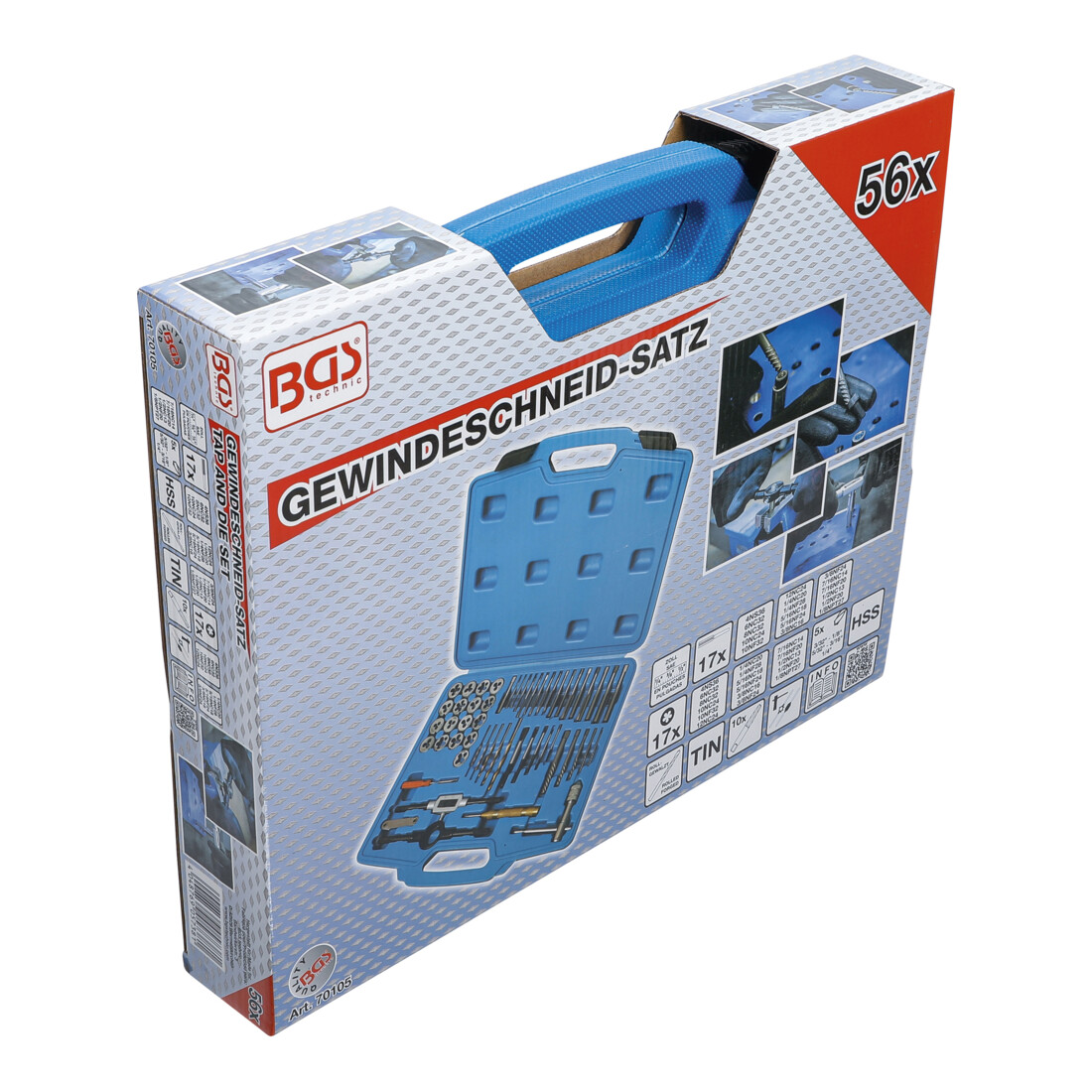 BGS Draadsnijtapset | inch | 1/4" - 1/2" | 56-dlg.