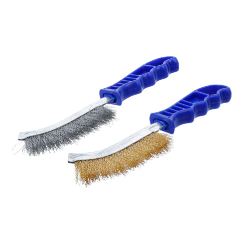 BGS Drahtbürsten-Satz 71033, Stahl und Messingdraht, 260 mm, 2-tlg.