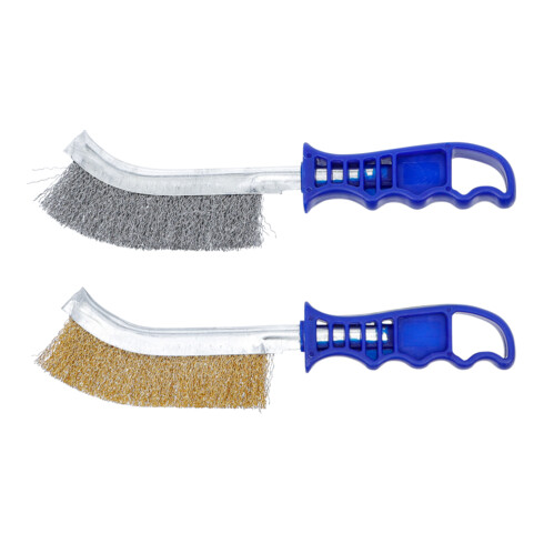 BGS Drahtbürsten-Satz 71033, Stahl und Messingdraht, 260 mm, 2-tlg.