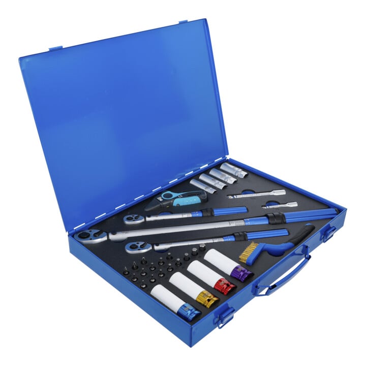BGS Drehmomentschlüssel-Satz, Abtrieb Außenvierkant 6,3 mm (1/4"), 10 mm (3/8"), 12,5 mm (1/2"), 31-tlg.