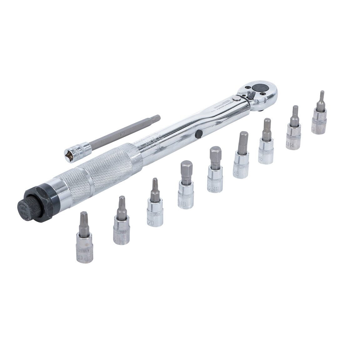 BGS Drehmomentschlüssel-Satz, Abtrieb Außenvierkant 6,3 mm (1/4"), 2 - 24 Nm, 11-tlg.
