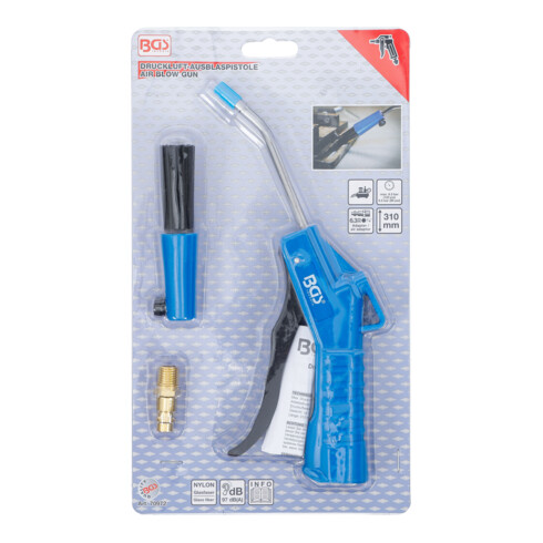 BGS Druckluft-Ausblaspistole 70972, mit Pinsel