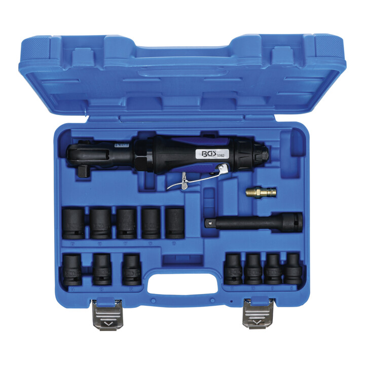 BGS Druckluft-Ratschenschrauber-Satz 12,5 mm (1/2") 102 Nm 14-tlg.