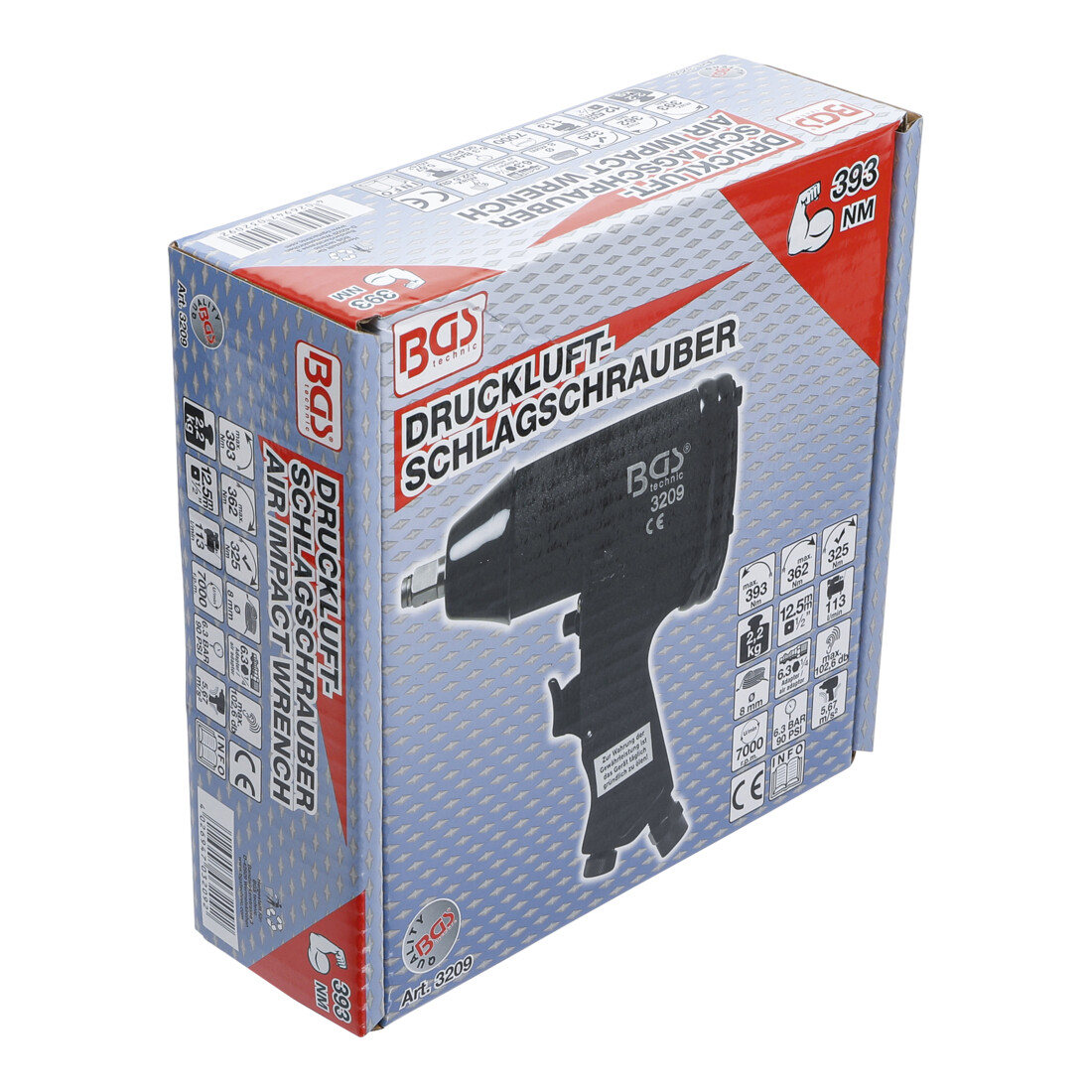 BGS Druckluft-Schlagschrauber 3209, 12,5 mm (1/2"), 366 Nm