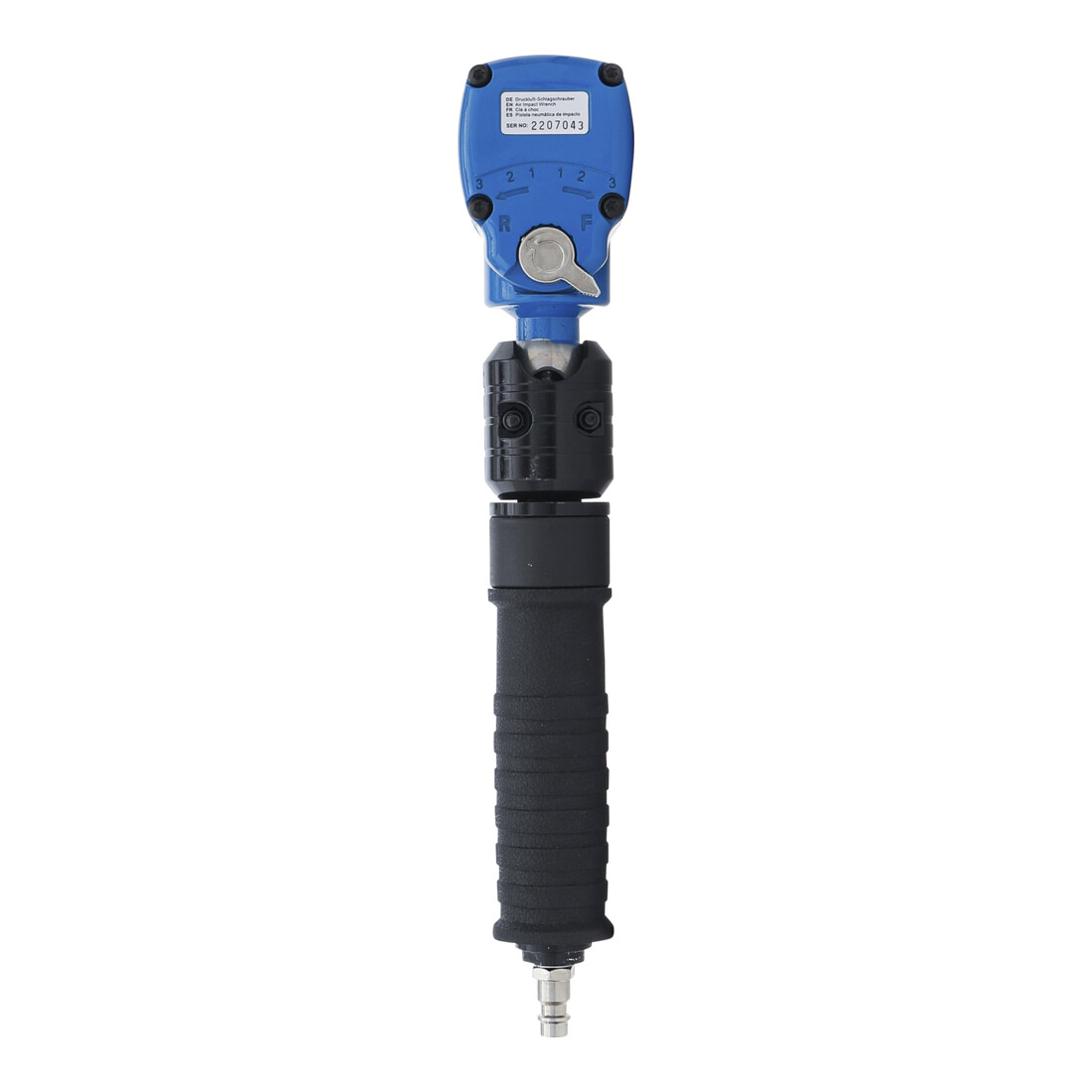 BGS Druckluft-Schlagschrauber, abgewinkelt & Kraft-Steckschlüssel-Satz, 12,5 mm (1/2"), 650 Nm, 10-tlg.