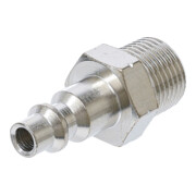 BGS Druckluft-Stecknippel 7064, 10 mm (3/8") Außengewinde, USA / Frankreich