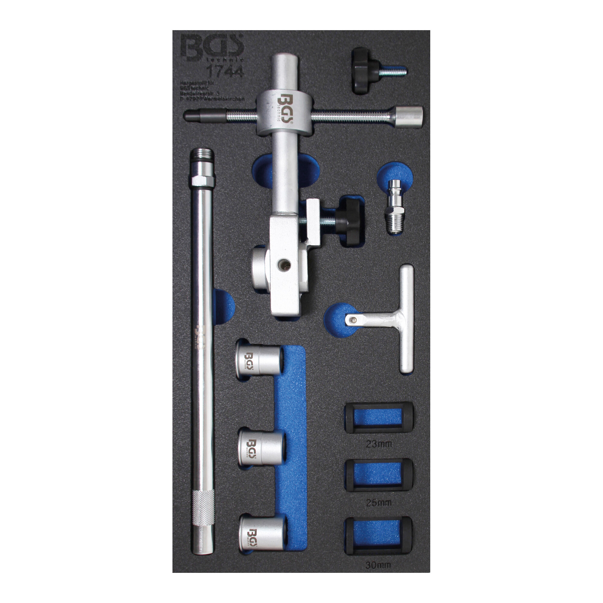 BGS Druckluft-Ventilfederspanner-Satz 15 teilig ; BGS technic