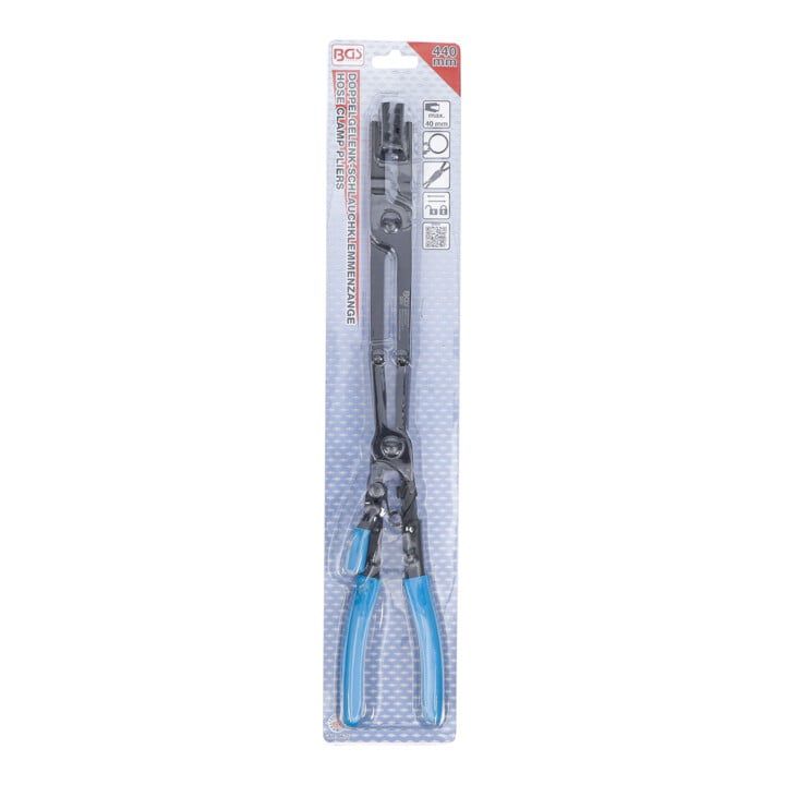 BGS Dubbel gewricht-slangklemtang | 440 mm | 0 - 40 mm
