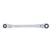 BGS Dubbele ratel-ringsteeksleutel, kantelbaar, met E-profiel ringkoppen, SW E10 x E12-4