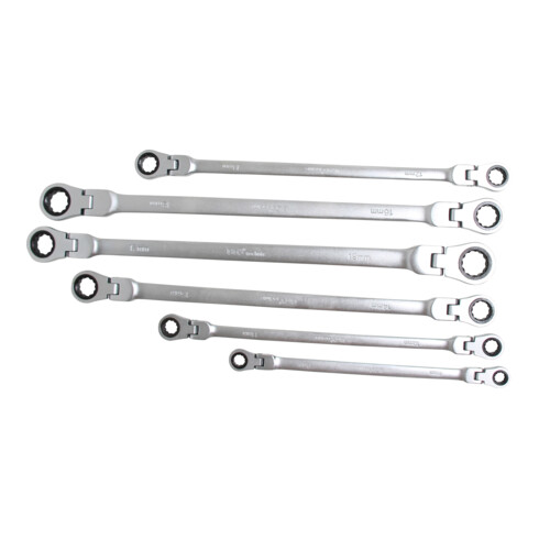 BGS dubbele ratel steeksleutelset SW 8 - 19 mm 10 delig